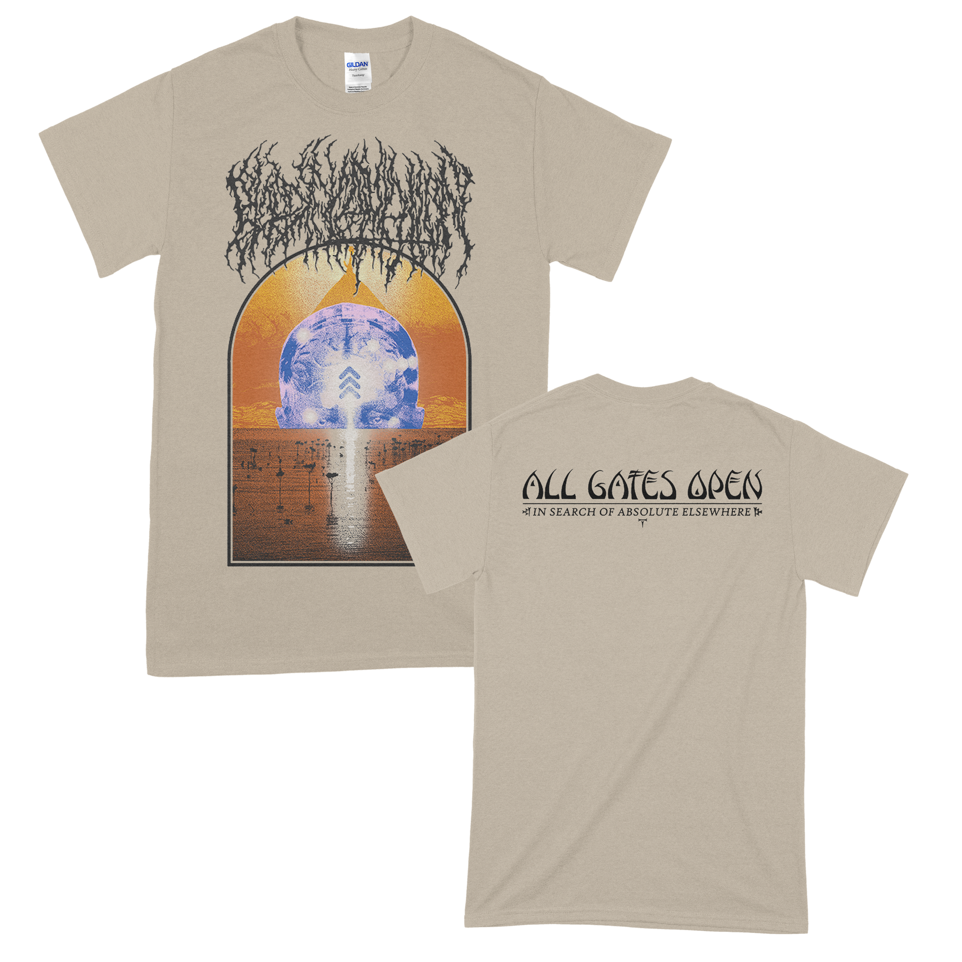 Blood Incantation (All Gates Open Back Cover Sand) T-Shirt